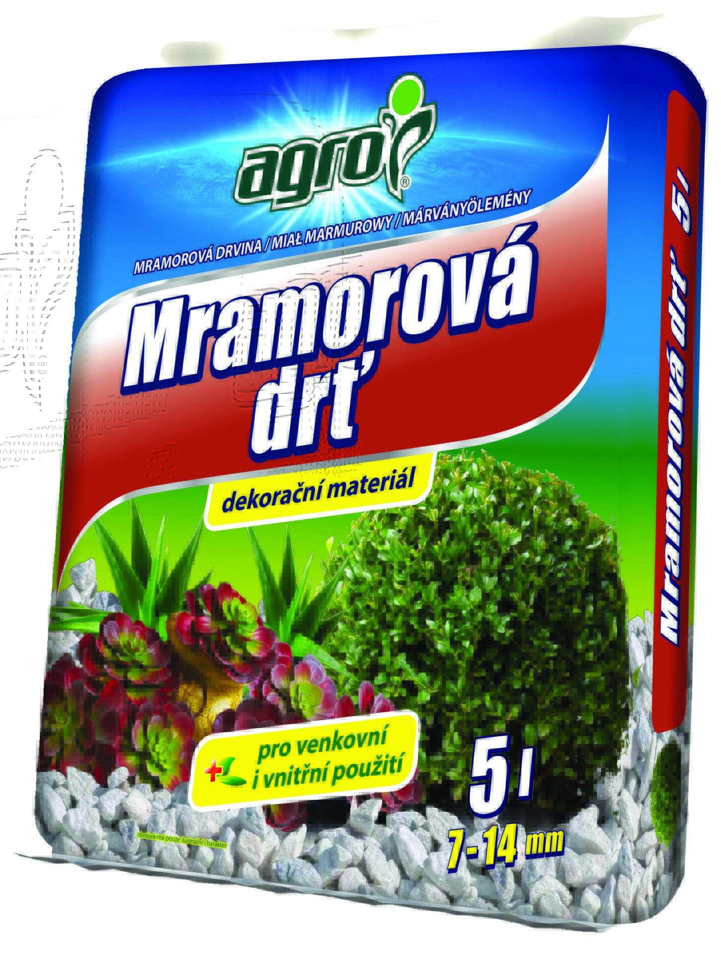 Mramorová drť 7-14mm 5l