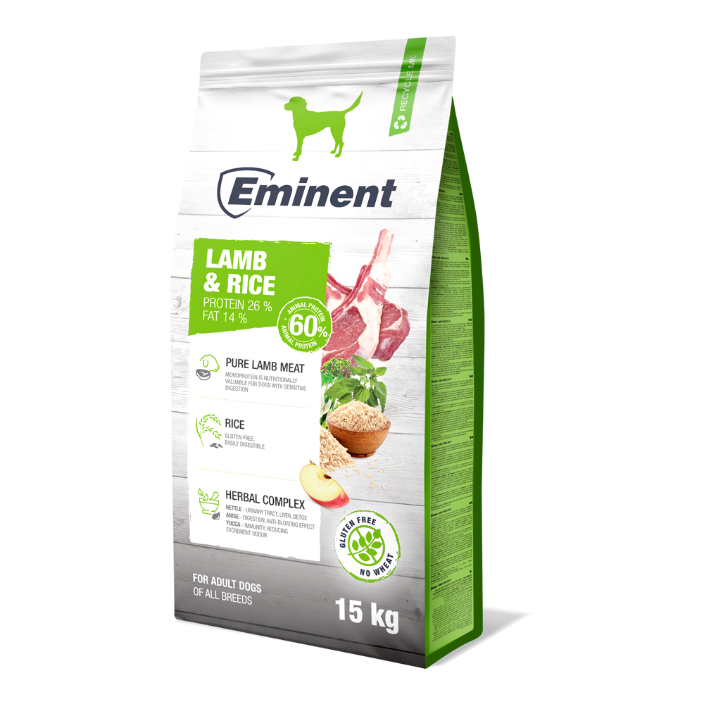 Eminent Lamb & Rice 15kg (bl.zelený)
