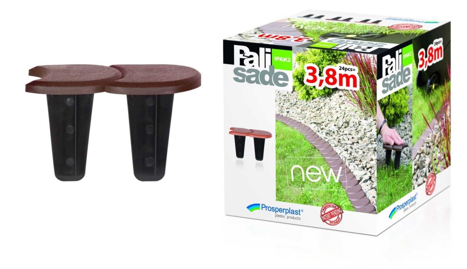 Palisáda záhradná 383,4cm hnedá