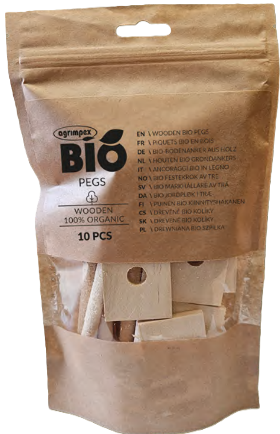 BIO kolíky drevené k agrotextíliám 10ks