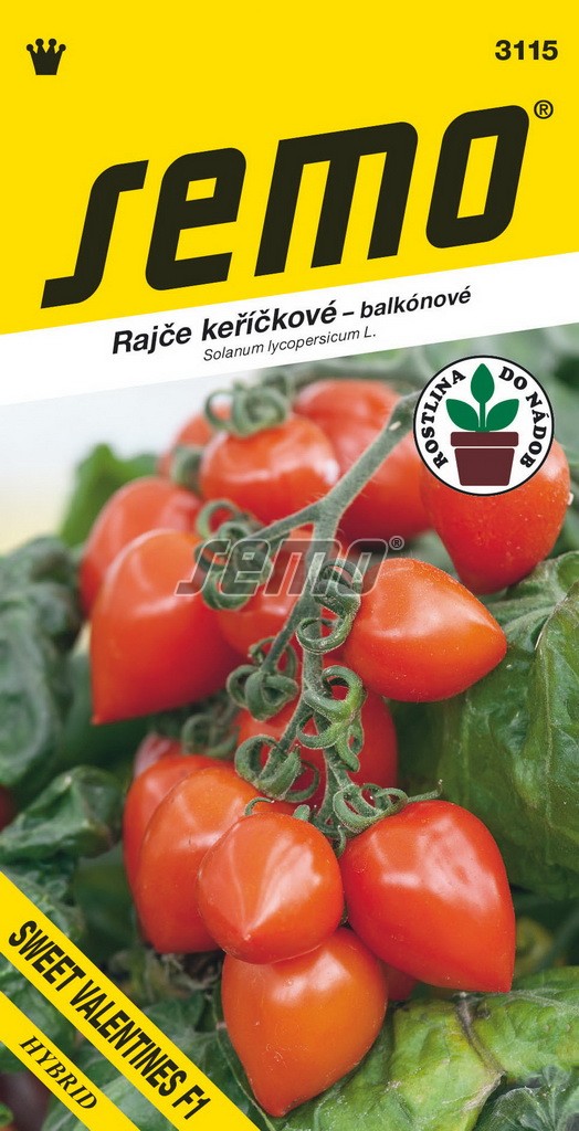 Rajčiak kríč. balk. Sweet Valentines F1 SEMO 3115 – jednoročka
