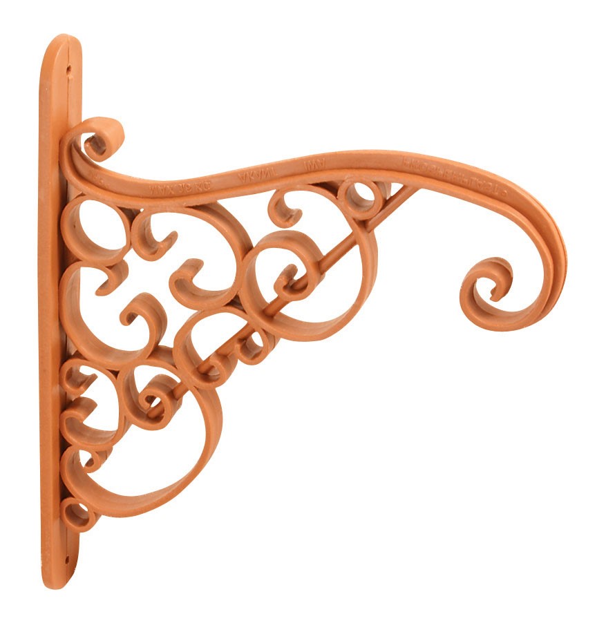 Záves na kvetináč Akant terakota