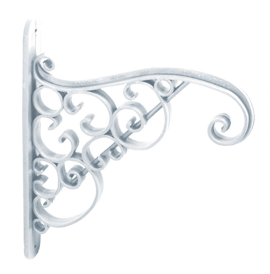 Záves na kvetináč Akant biely