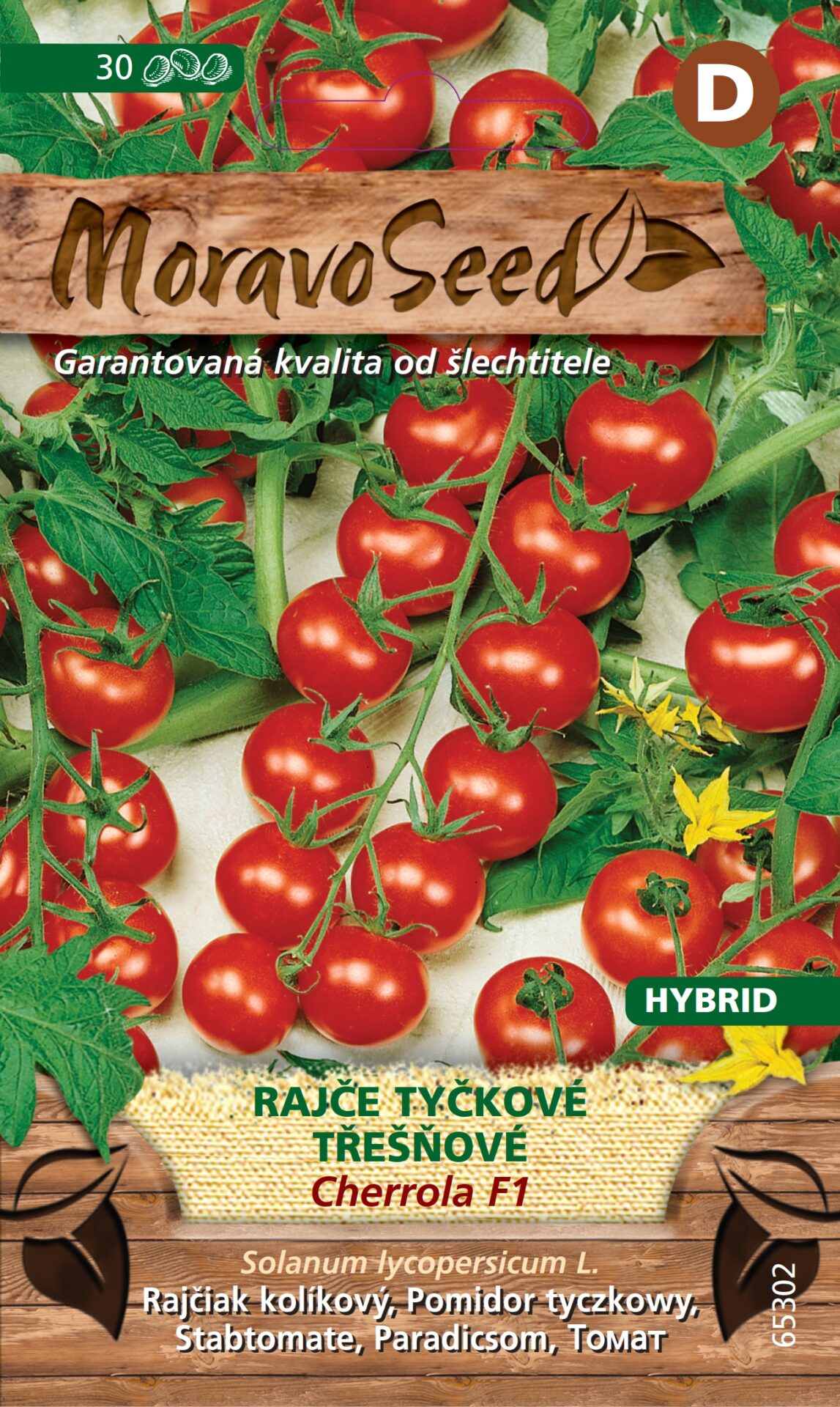Paradajka kolíková čerešňová červená CHERROLA F1 MS 65302