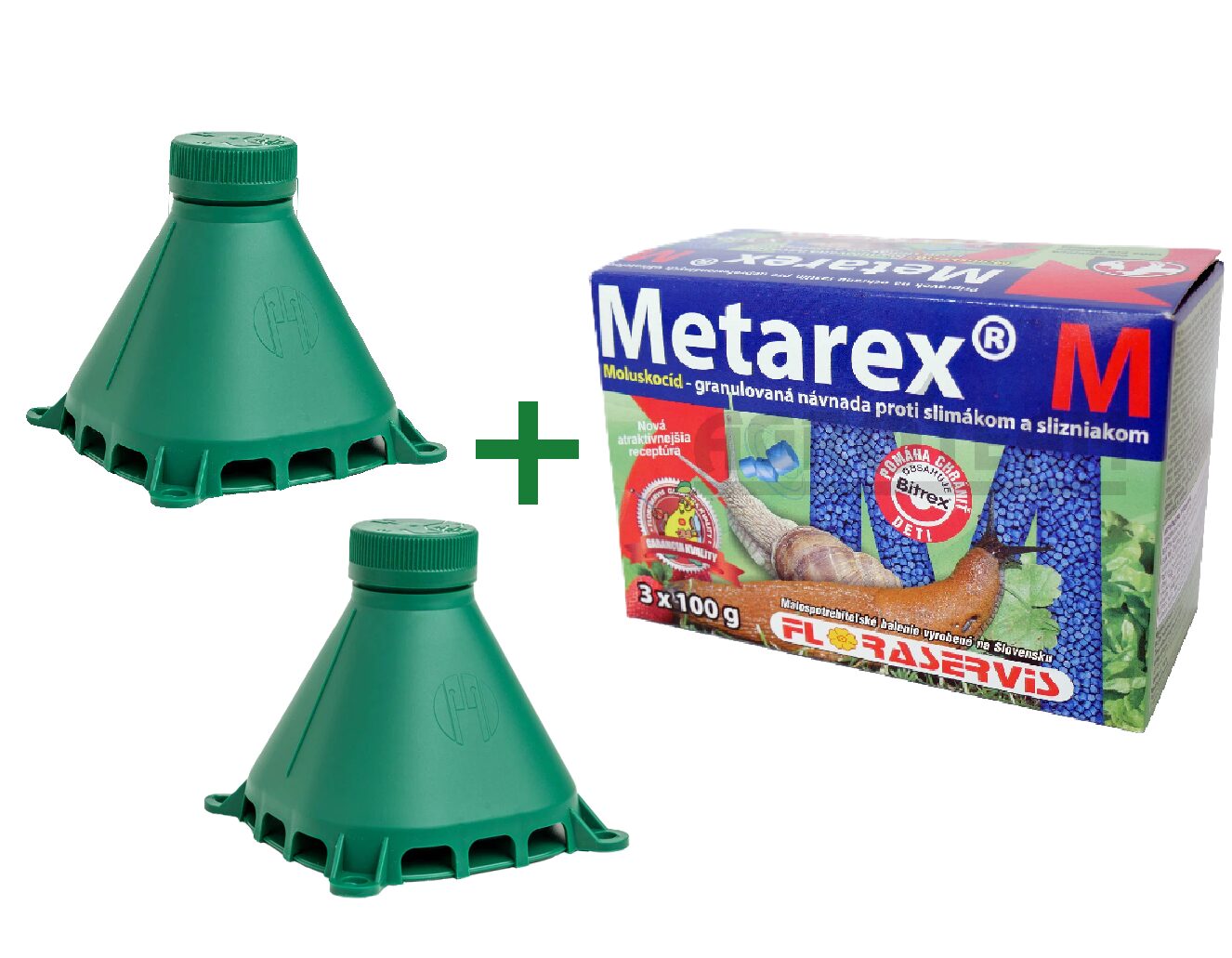 Eko pasca na slimáky 2 ks + Metarex M 3x100g