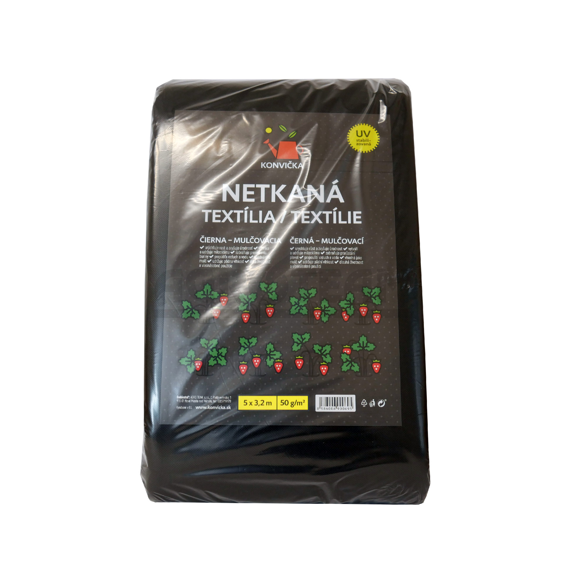 Netkaná textília čierna 3.2x 5m [10]