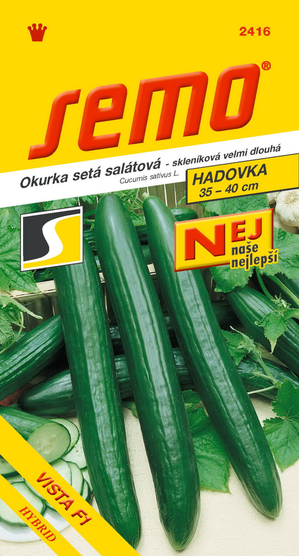 Uhorky sklen. Vista NEJ F1 SEMO 2416 – jednoročka