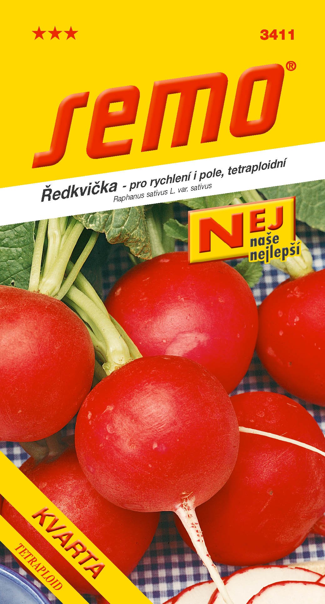 Reďkovka Kvarta červená NEJ SEMO 3411 – jednoročka
