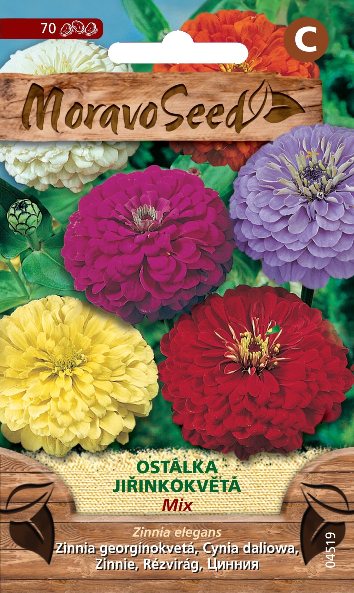 Zinnia elegans/Ostálka georgínokvetá/zmes MS 4519